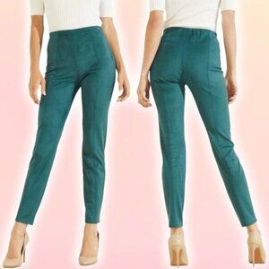 GUESS Maya Faux Suede Leggings Sz Small Turquoise